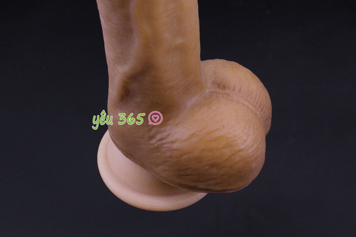 Dương vật giả có đế da nâu Lovetoy Cock 8 inch siêu mềm 4